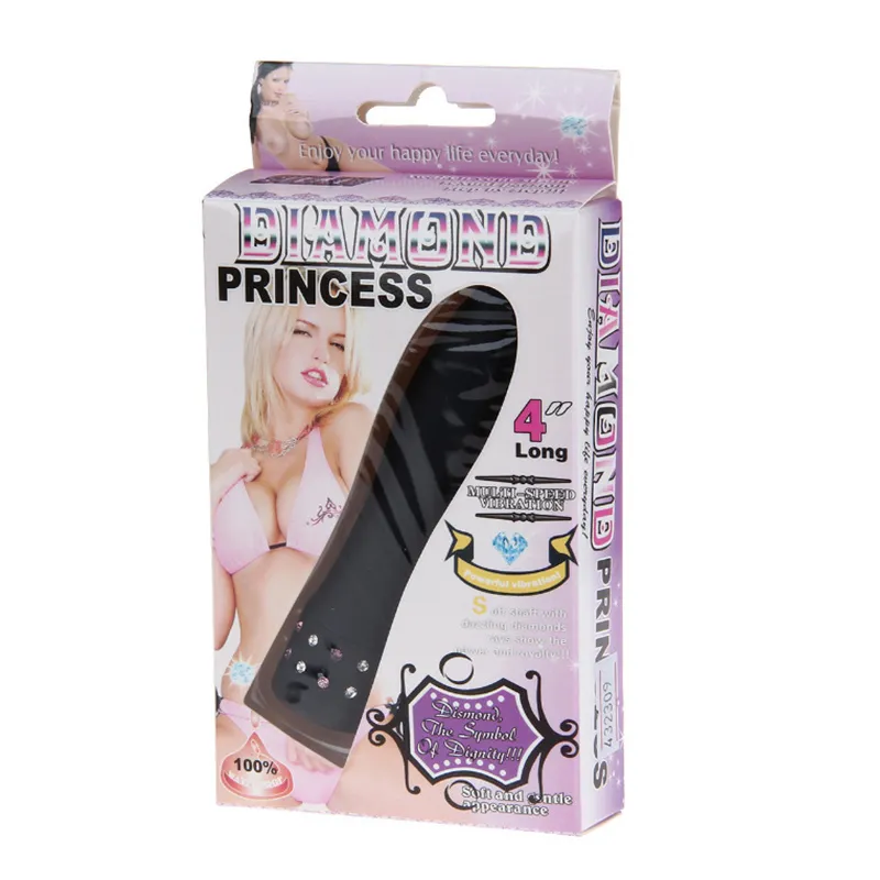 [LT-0103022A] Vibrador bala Princesa Diamante (negro)