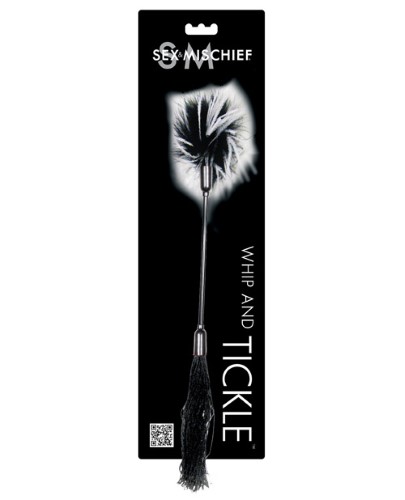 Sportsheets Sex & Mischief Whip & Tickle Black/White