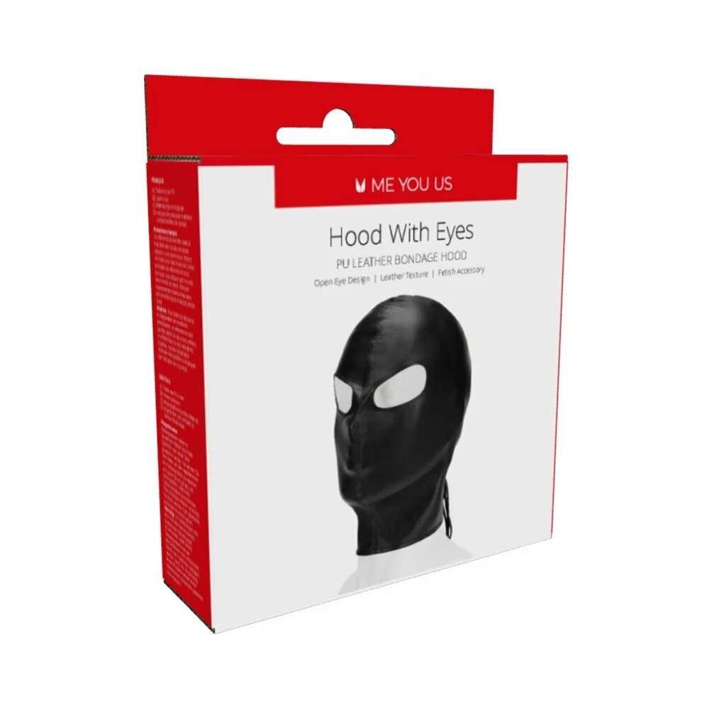 Me You Us PU Black Hood with Eyes