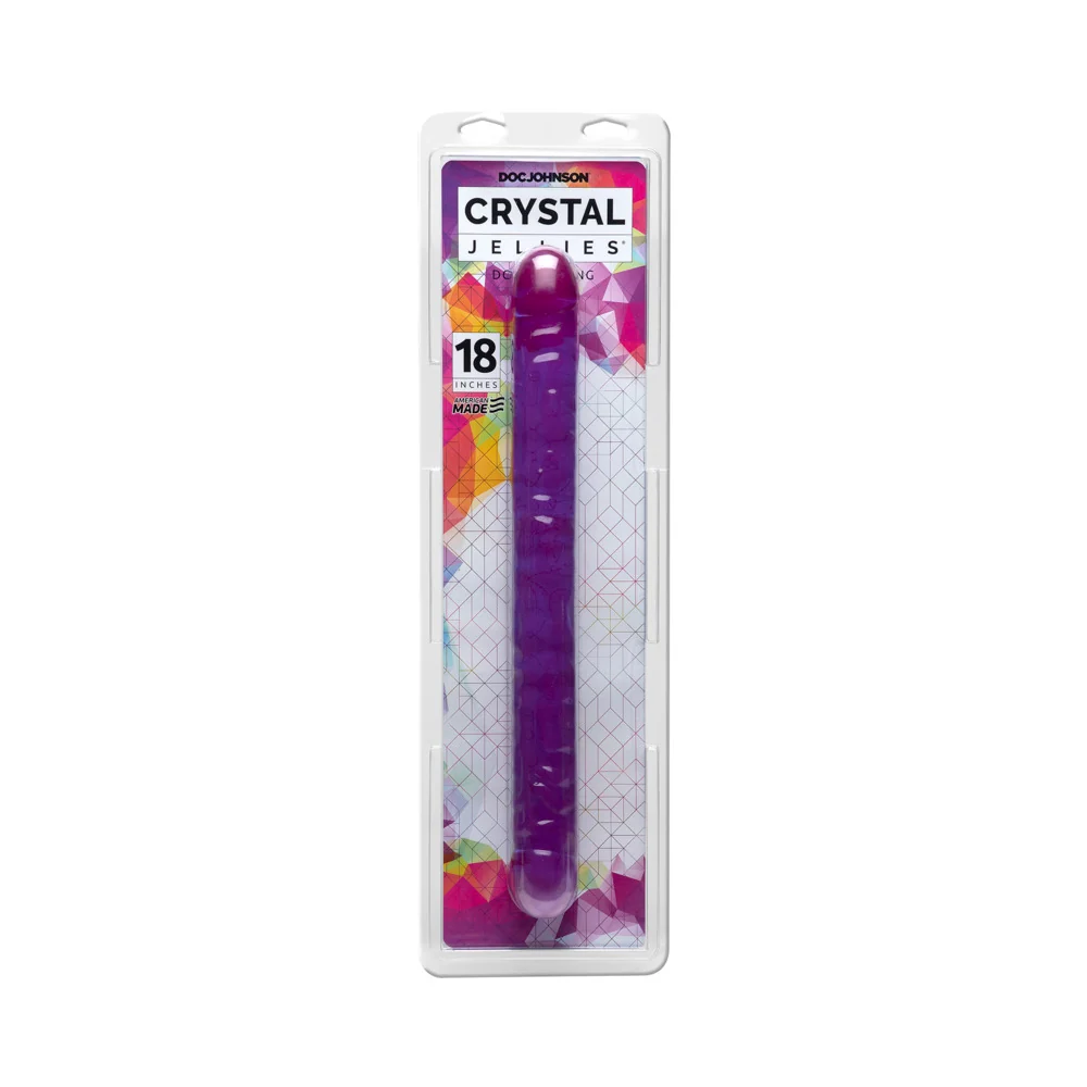 Crystal Jellies 18 Inch Double Dong - Purple