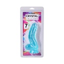 Crystal Jellies - Curved Realistic Cock with Balls - 7 Inch Teal