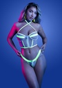 Fantasy Lingerie Glow Supernatural Glow-in-the-Dark Zipper Top & Panty