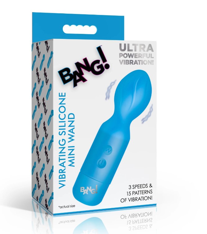 BANG! Vibrating Silicone Mini Wand Blue
