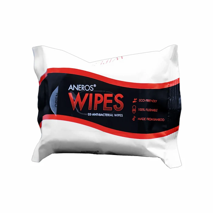 Aneros Antibacterial Sex Toy and Body Wipes (25 Pack)