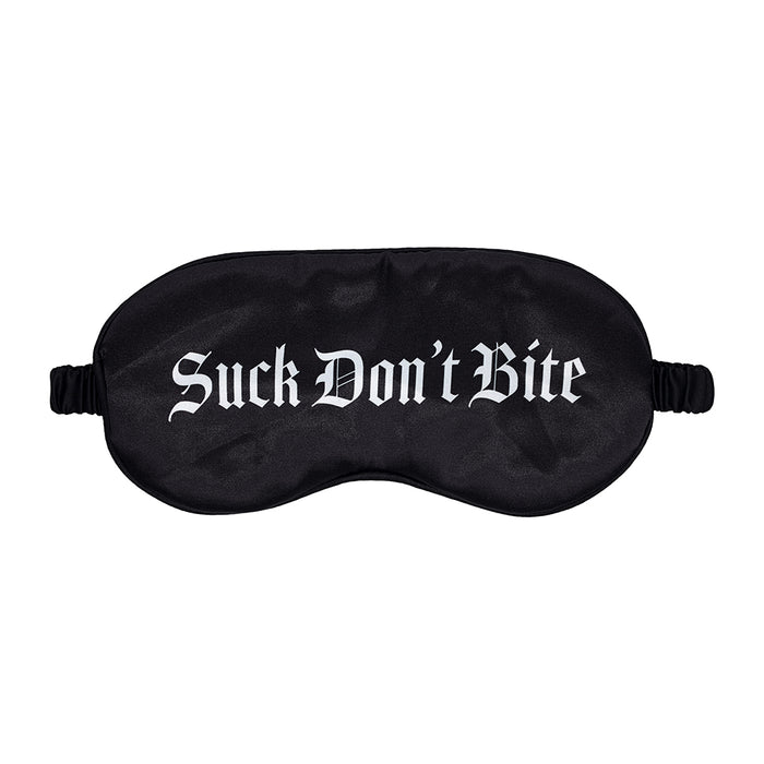 [96590] Ouch! Suck Don't Bite Printed Mask Satin Black