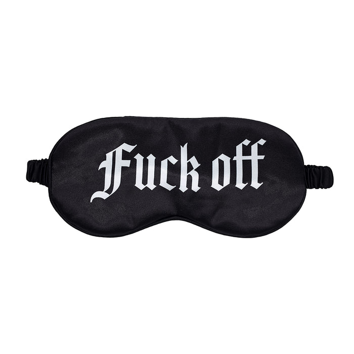 [96588] Ouch! Fuck Off Printed Mask Satin Black