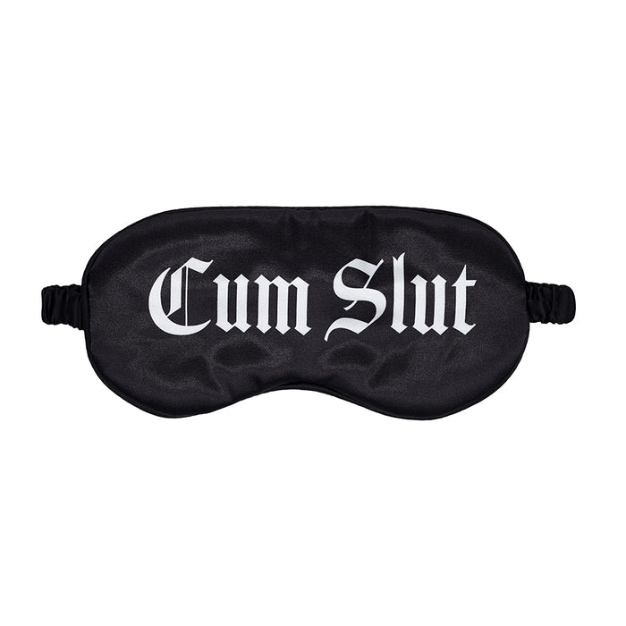 [96587] Ouch! Cum Slut Printed Mask Satin Black