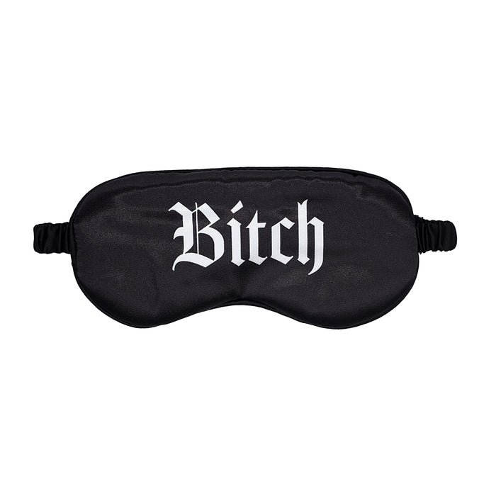 [96586] Ouch! Bitch Printed Mask Satin Black