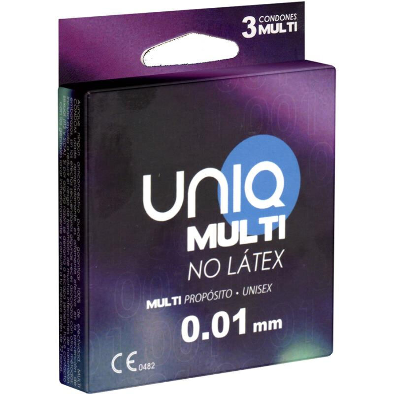 [D-232770] UNIQ - MULTI LATEX FREE CONDOMS 3 UNITS