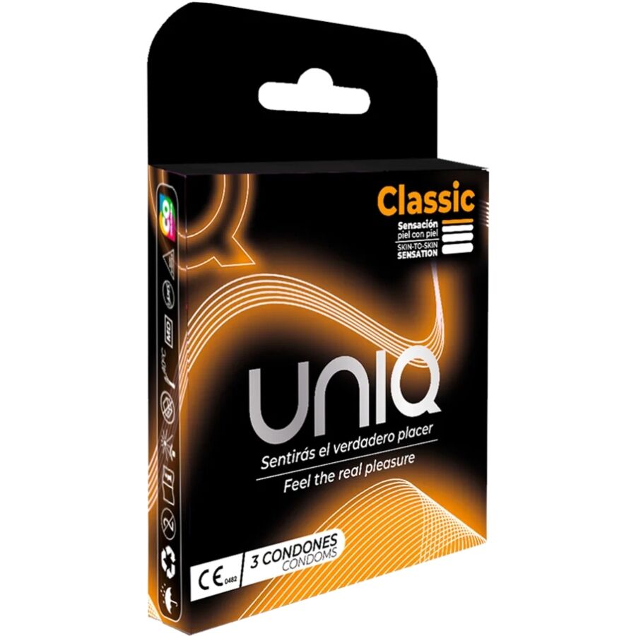 [D-232771] UNIQ - CLASSIC LATEX FREE CONDOMS 3 UNITS