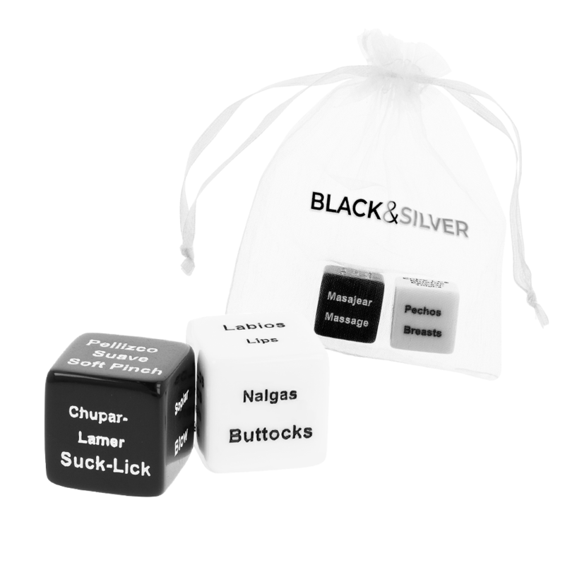 [D-221906] BLACK&SILVER - DICE FOR COUPLES ES/EN